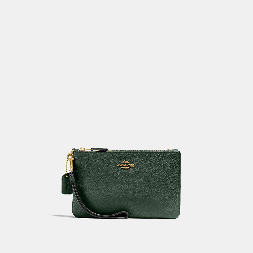Coach Green Wristlet Clutch